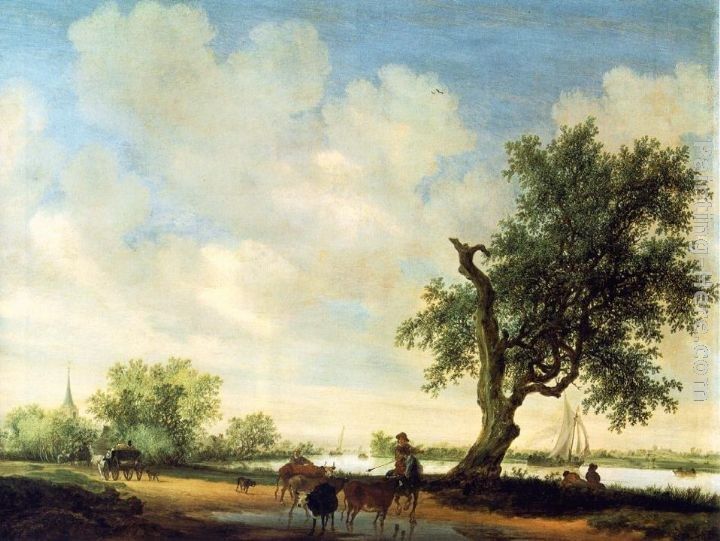 Salomon van Ruysdael Landscape - detail